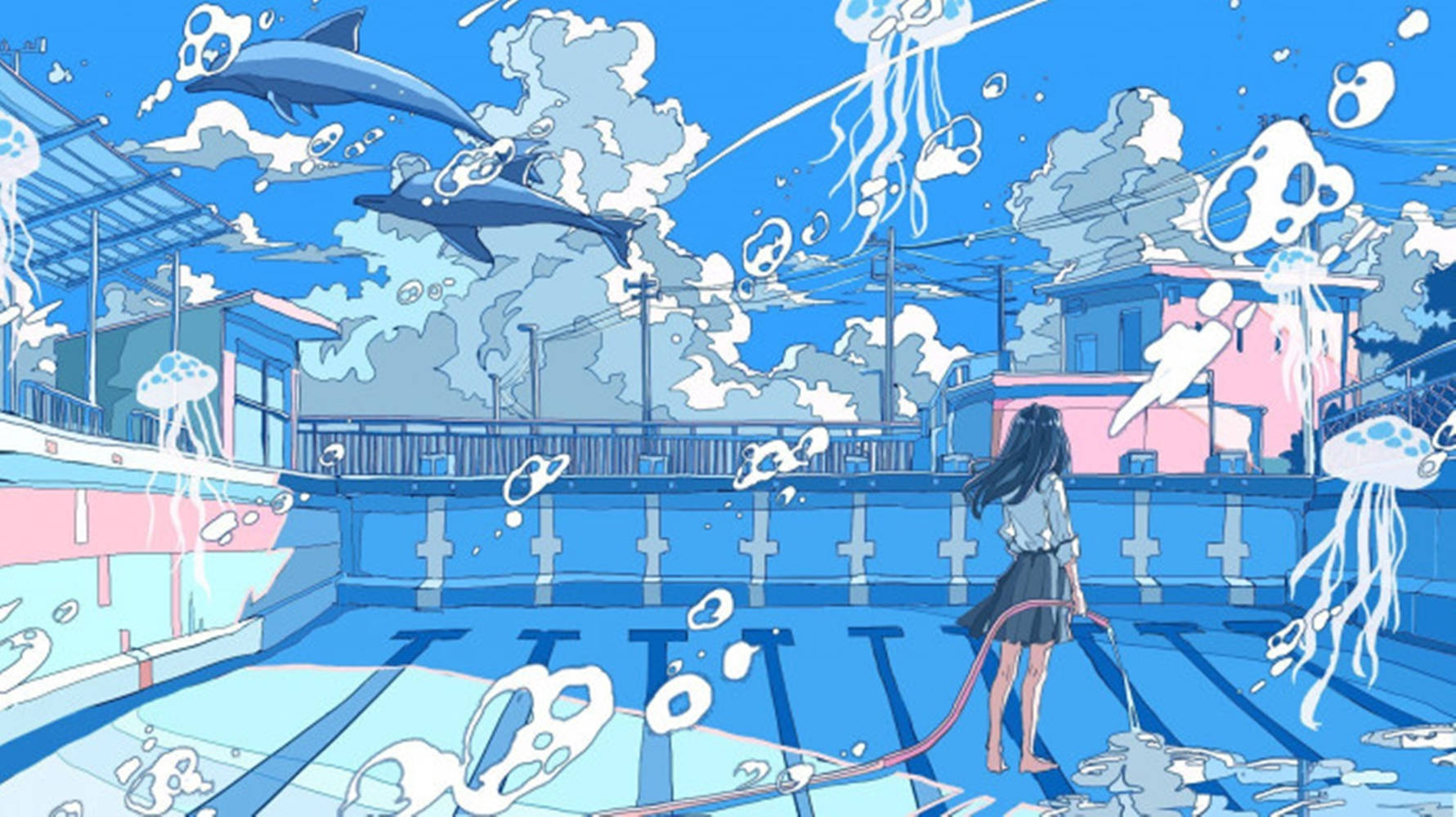 Blue Anime Aesthetic Wallpaper