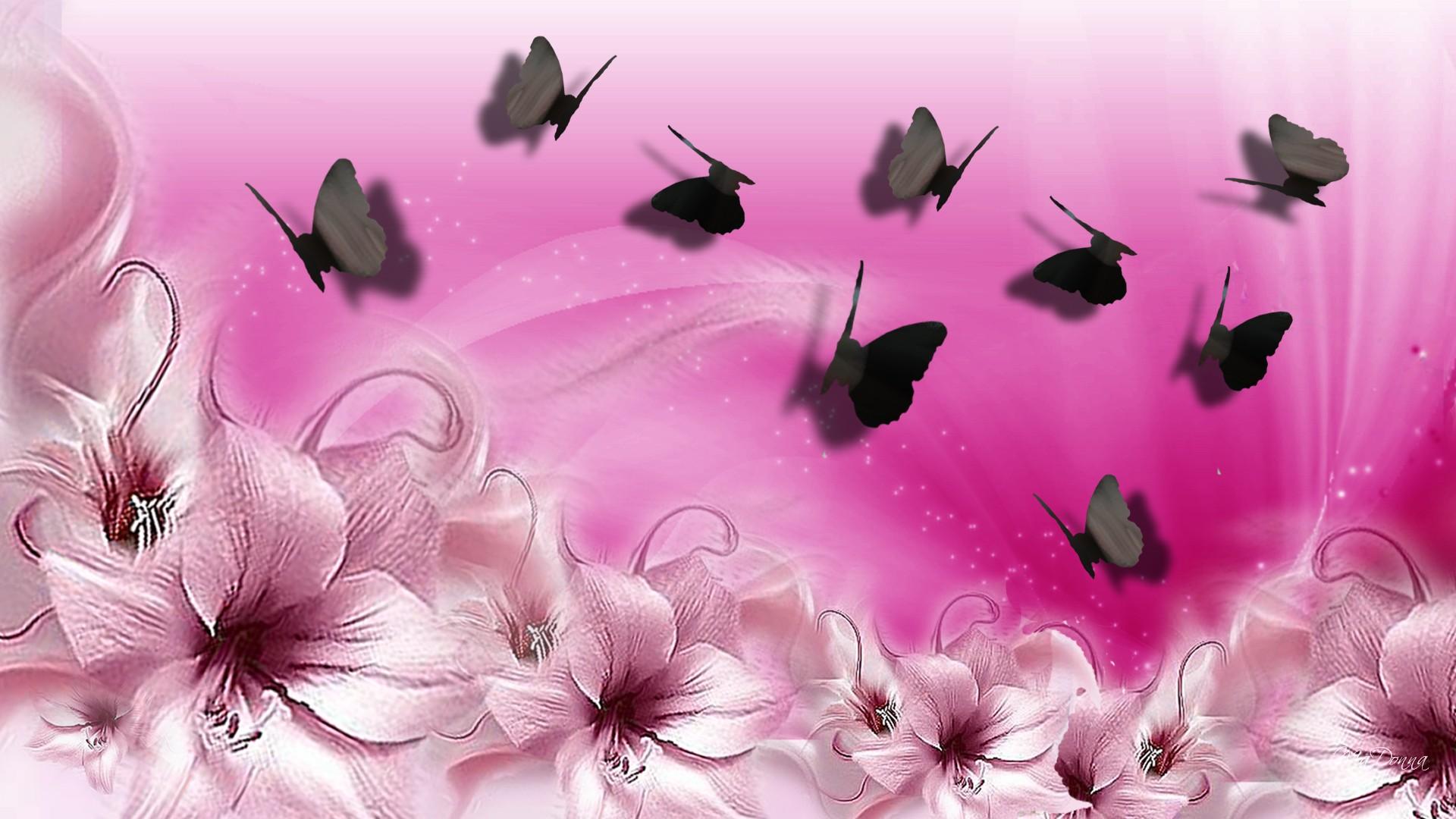 Butterfly Pink Wallpaper Desktop Backgrounds
