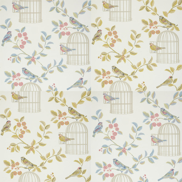 Details about iLiv Shabby Chic Song Bird Wallpaper