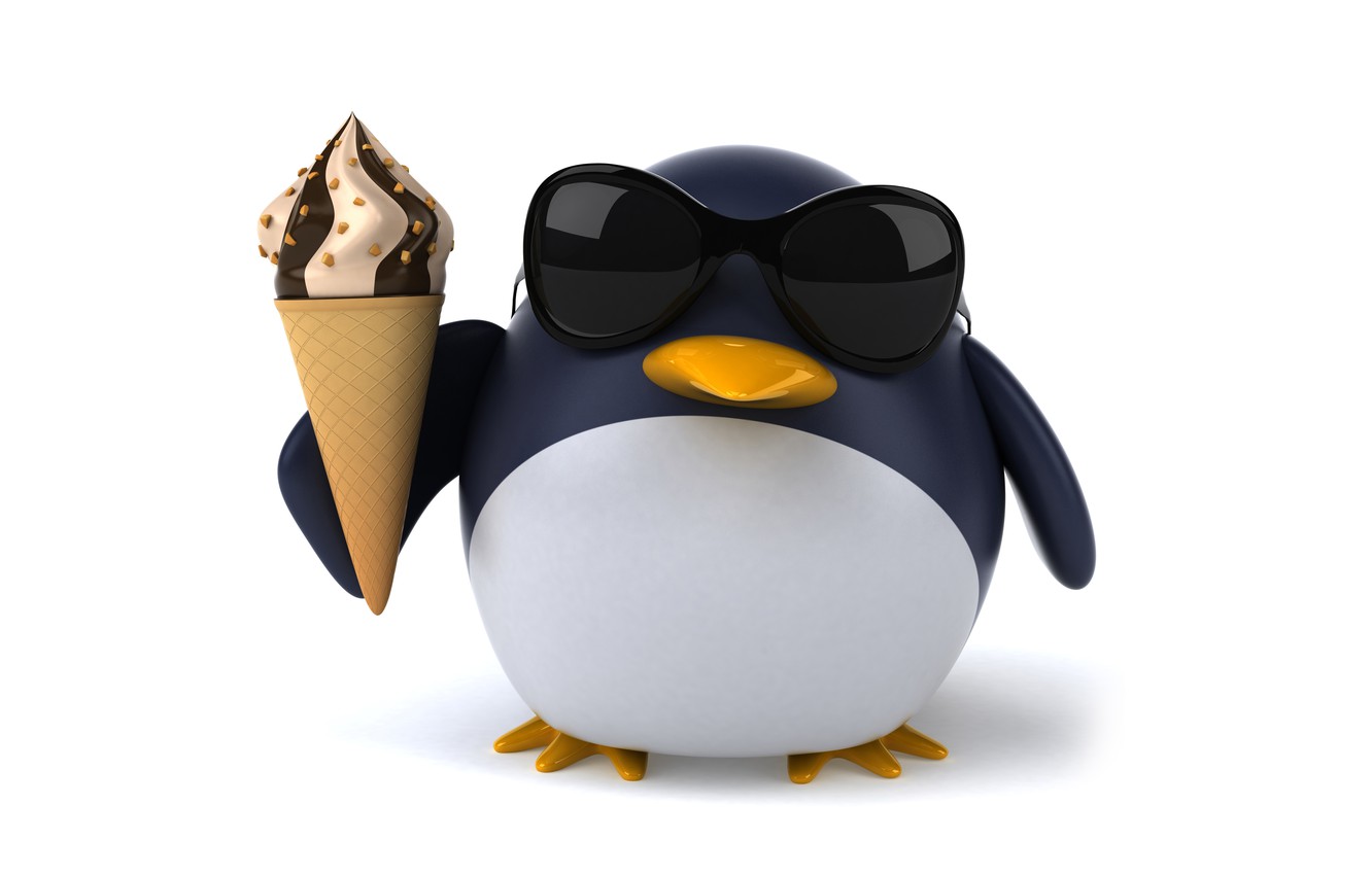 Wallpaper Penguin Character Funny Ice Cream Pinguin Image For