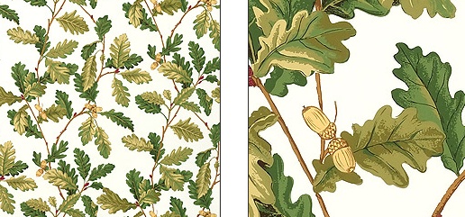 Thibaut Repertoire Oak Leaves Wallpaper White