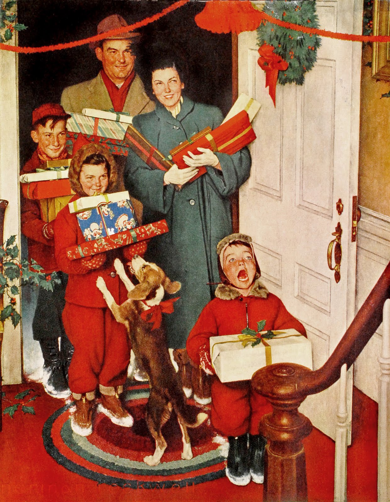 Norman Rockwell Christmas Merry Grandma