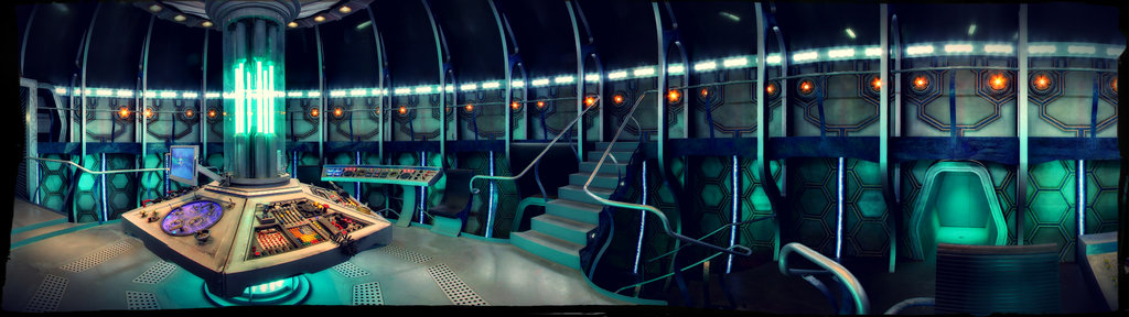 TARDIS interior dual screen wallpaper [by