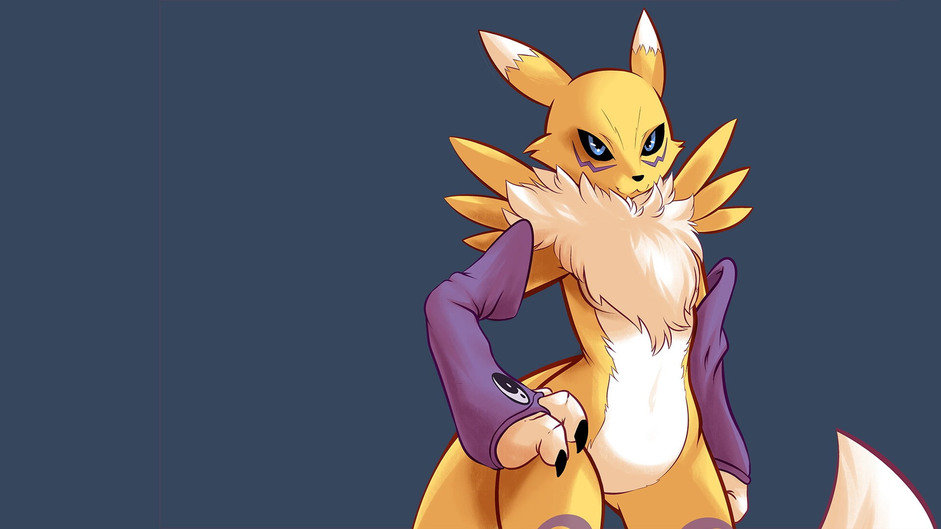 Digimon Fox Character Digital Wallpaper Renamon Furry
