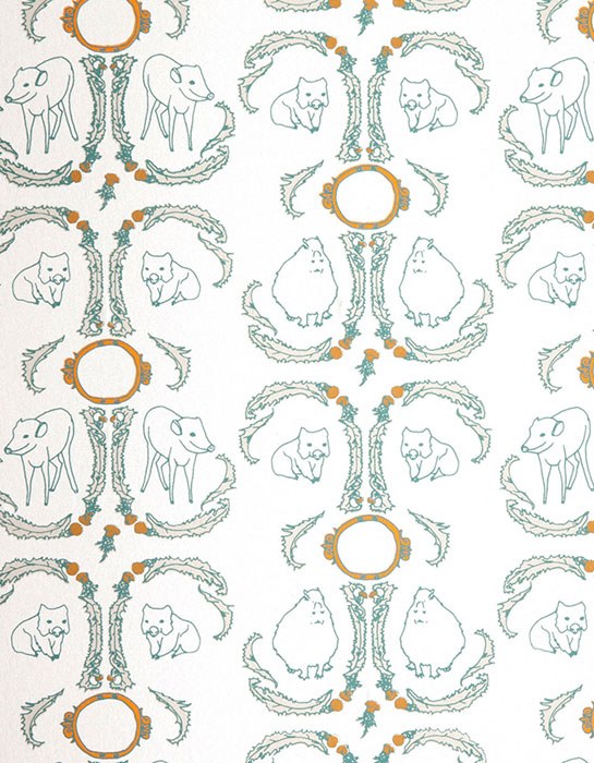 Flat Vernacular Wallpaper Fabrics Dandelion Creatures Jpg