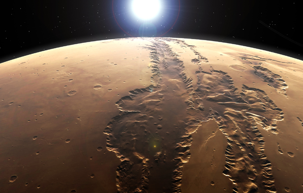 Wallpaper Mars Surface Valles Marineris System Of Canyons