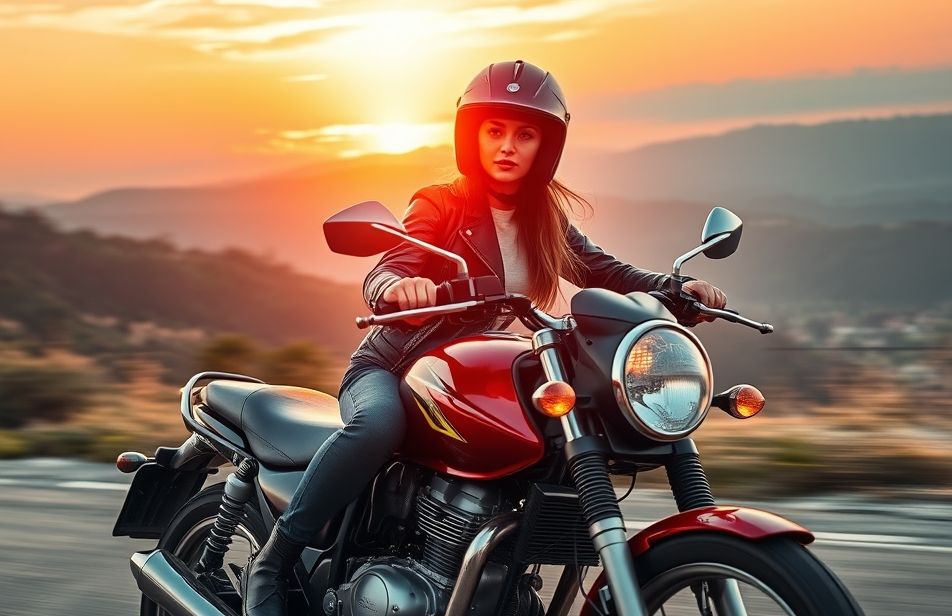 Motorcycle Girl Wallpaper