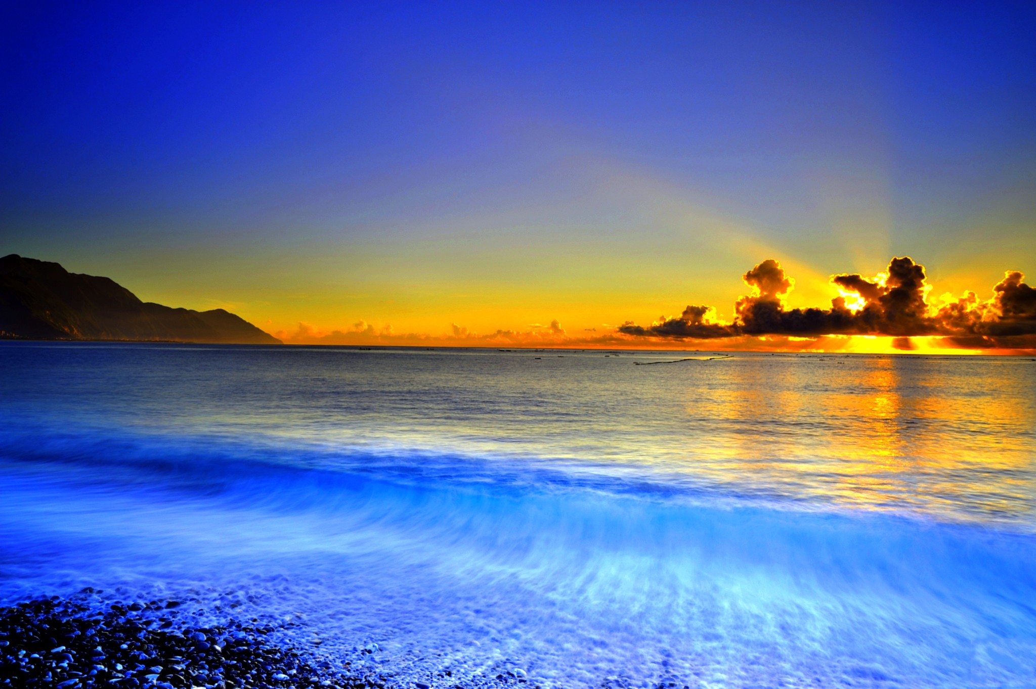 Amazing Sunset Ocean Wallpaper Puter Desktop Background