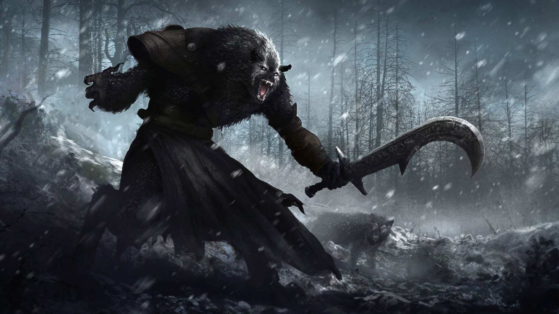 Werewolf With A Machete HD Wallpaper