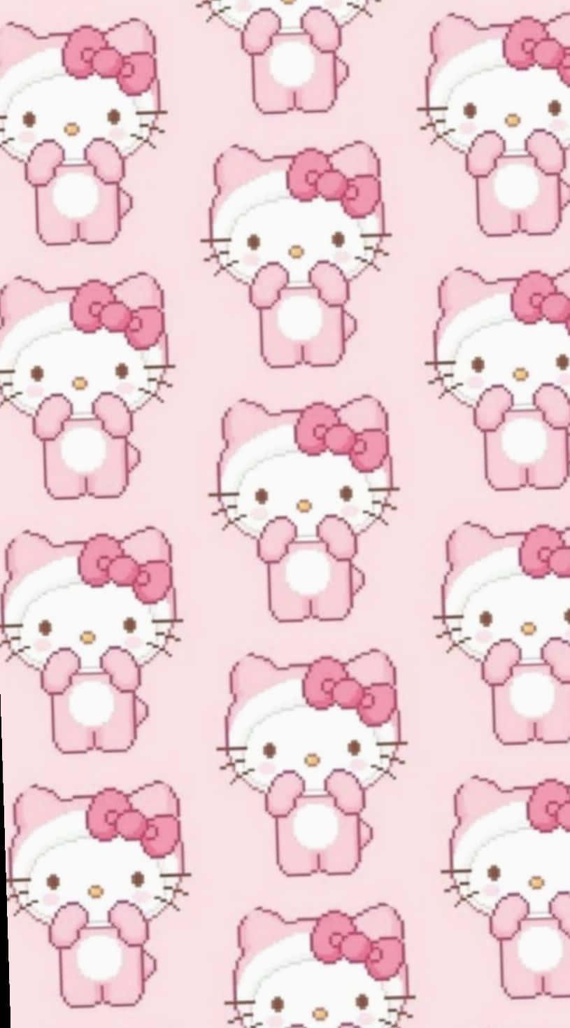 Small Cute Pink Hello Kitty Wallpaper