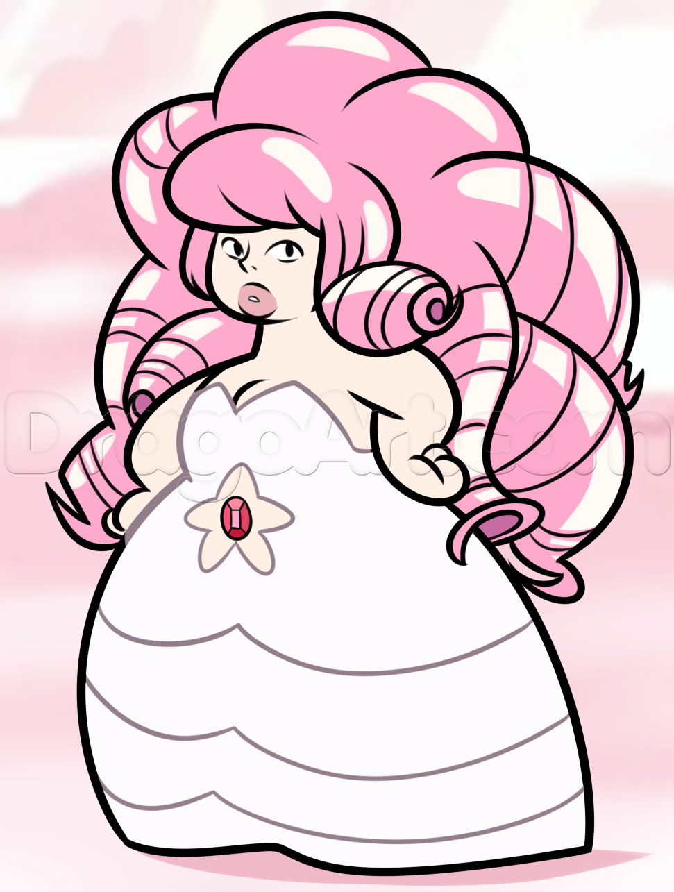 Draw Rose Quartz From Steven Universe Step By Drawing Sheets HD
