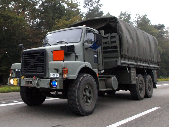 Description Belgian Volvo Army Truck At The German Autobahn Pic2001