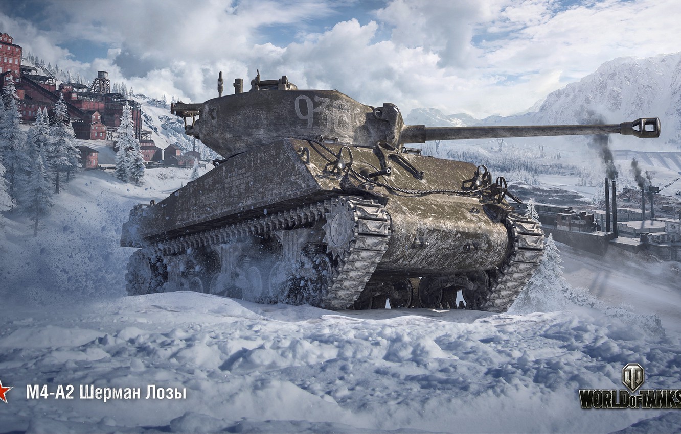 Wallpaper Winter Wot Sherman World Of Tanks Wargaming