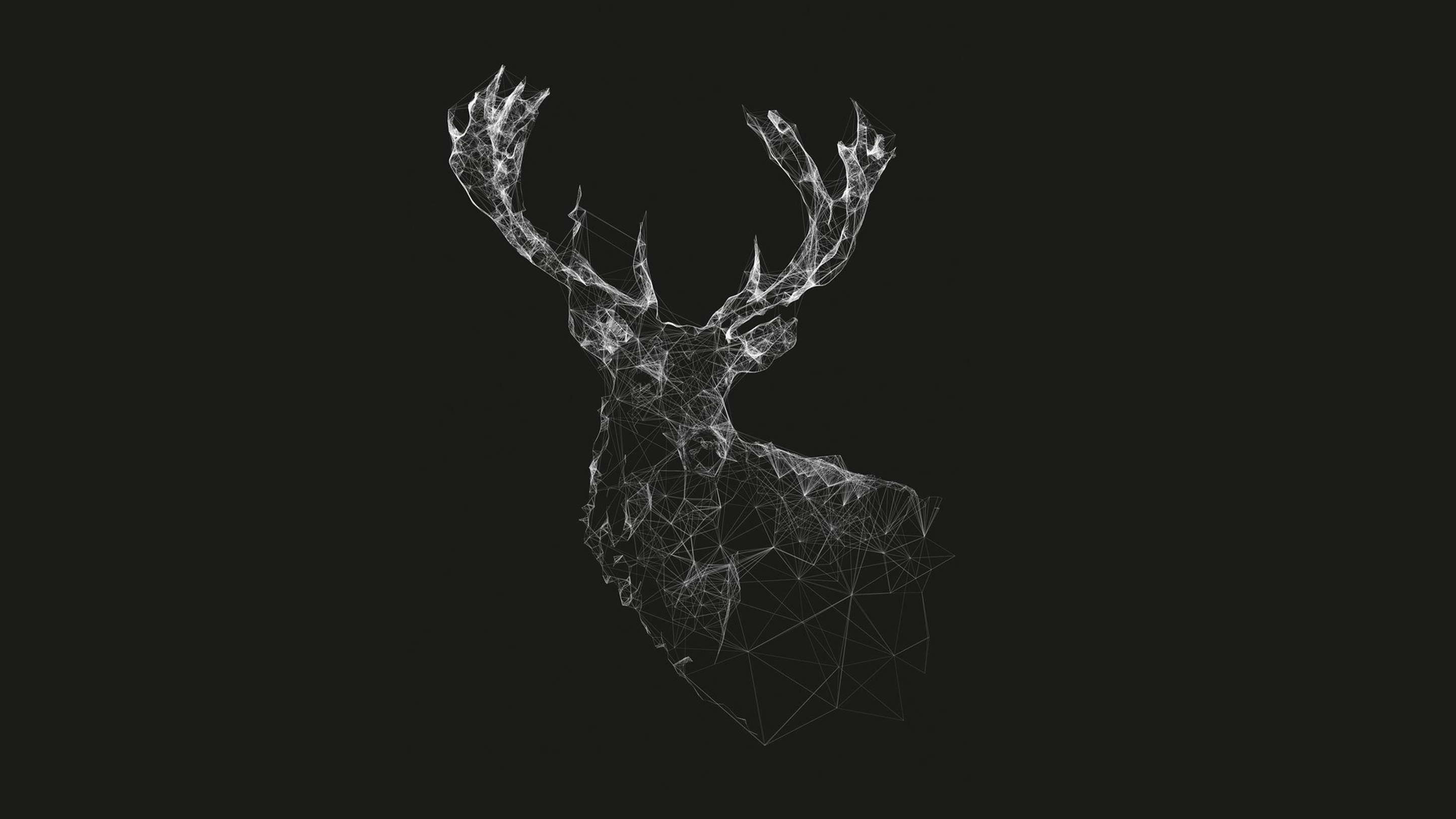 Wireframe Deer Graphic HD Wallpaper Moon Child In