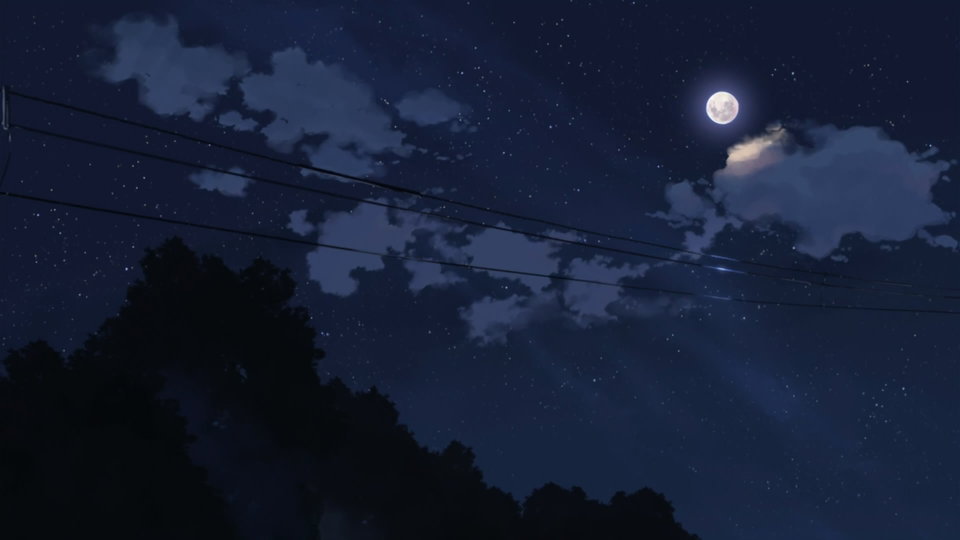 HD desktop wallpaper Anime Night Moon Lake Reflection Starry Sky  Factory download free picture 1372389
