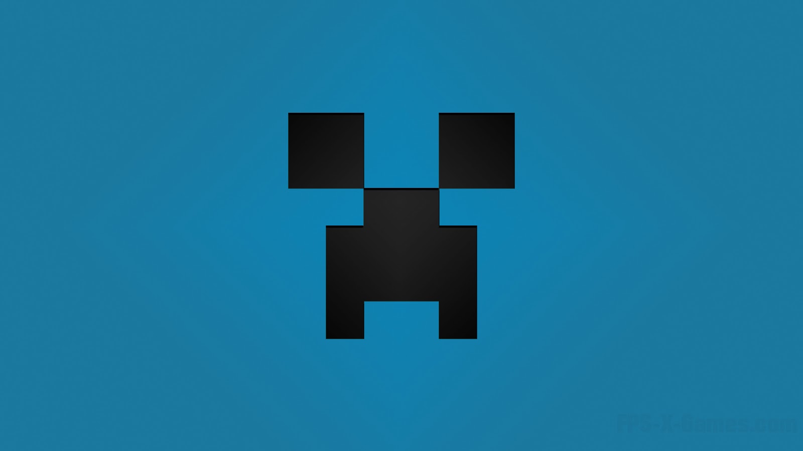 Minecraft Creeper Desktop Wallpaper Blue