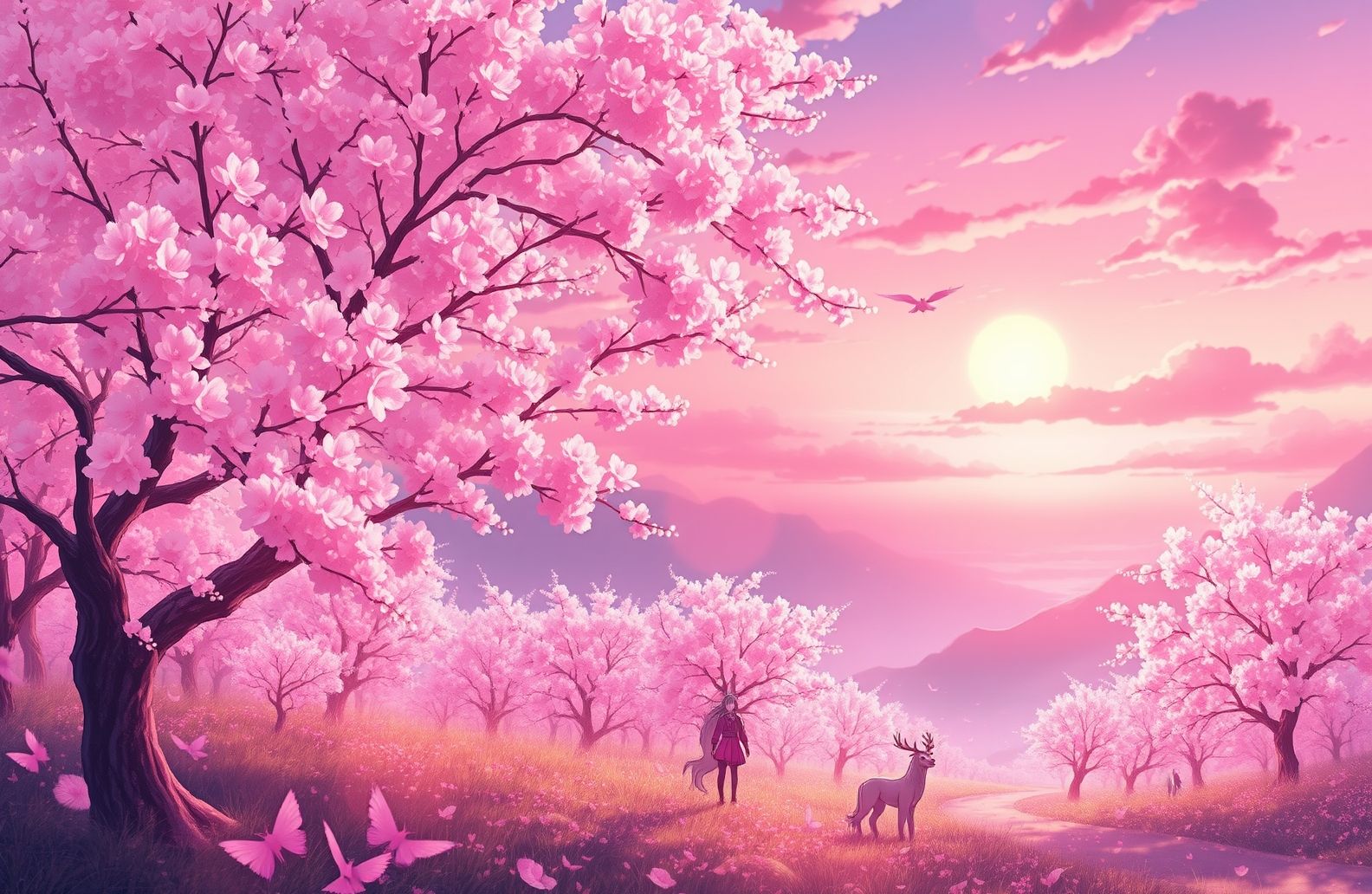 Pink Anime Wallpaper