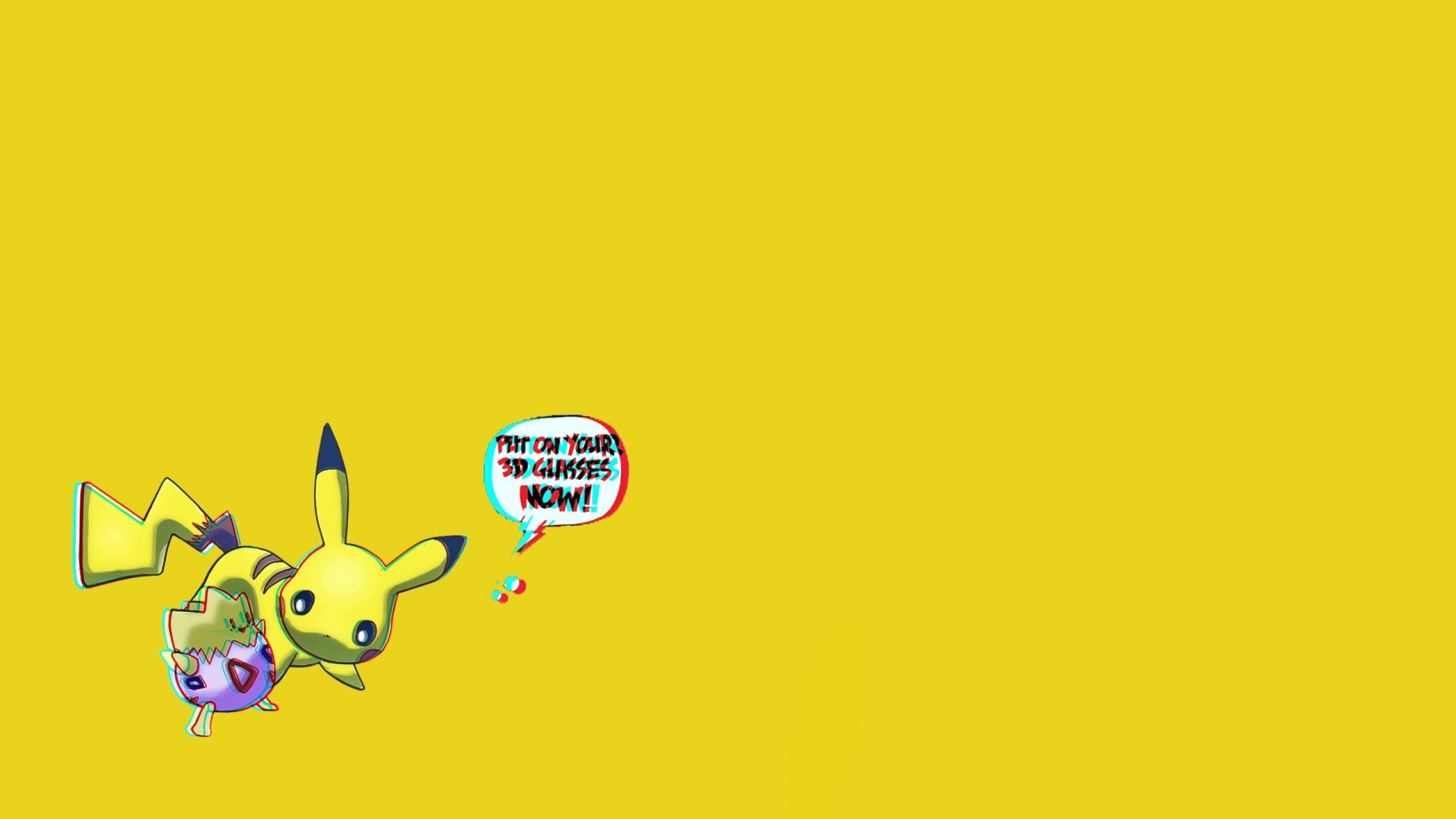 Yellow Pikachu 3d Wallpaper