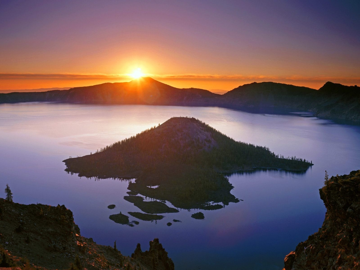 Over Crater Lake And Wizard Island Nati Picture Nr