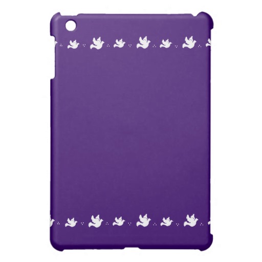 White Dove Design Customizable Background Color iPad Mini Cases
