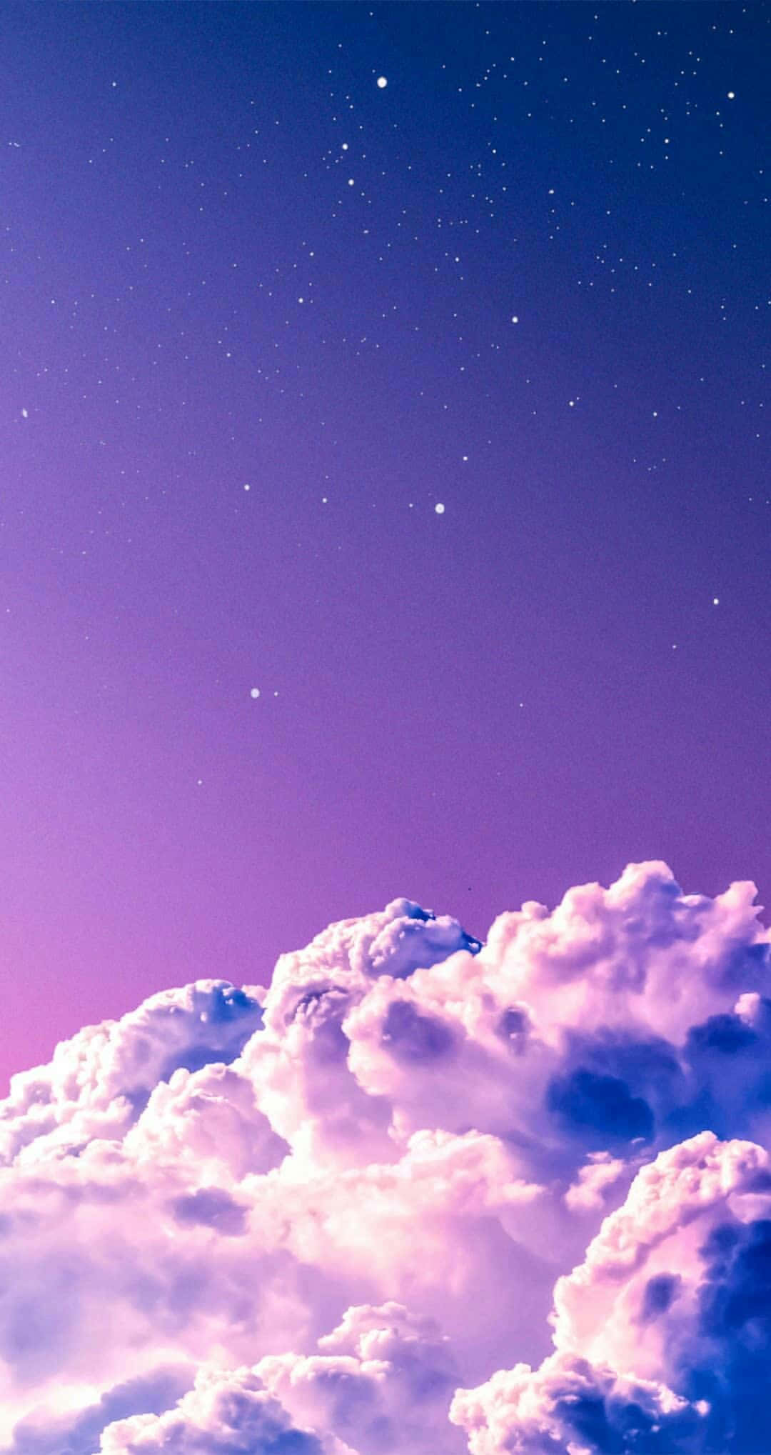 Cloudy Lavender Pastel Purple Aesthetic Background iPhone Wallpaper