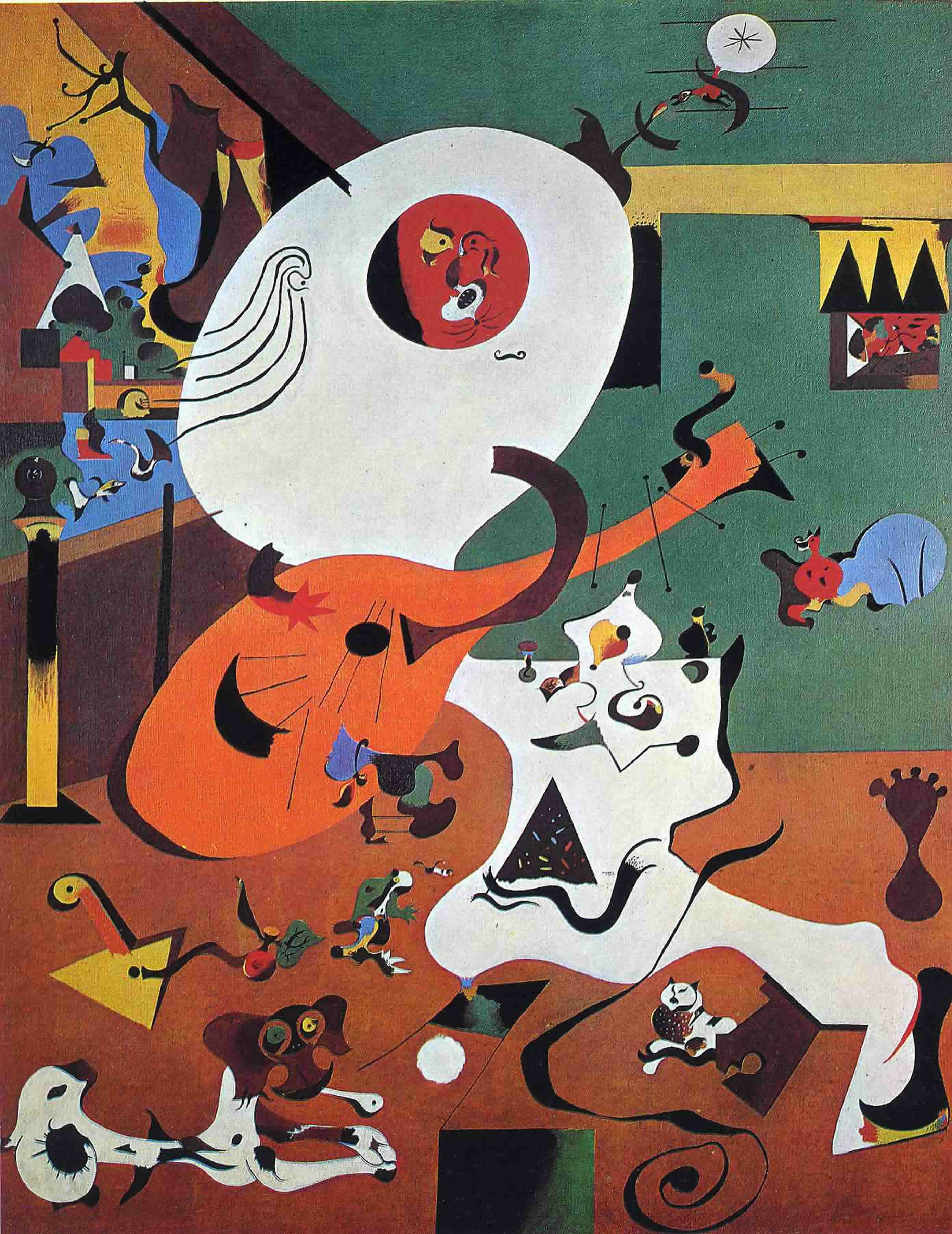 Dutch Interior Surrealist Joan Miro Art Wallpaper Picture