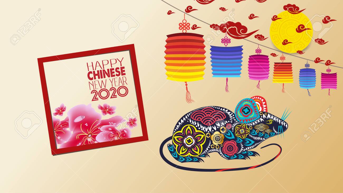Chinese New Year With Blossom Wallpaper Of The Rat