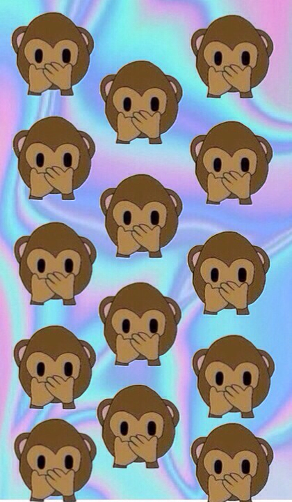 Cute Emoji Fondos Indie Monkey Overlay Transparent Wallpaper