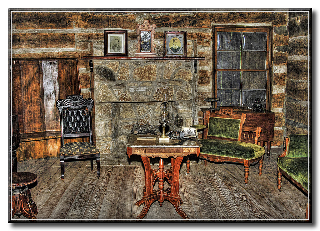 Log Cabin Living Room By Frankfjr All Rights Reserved