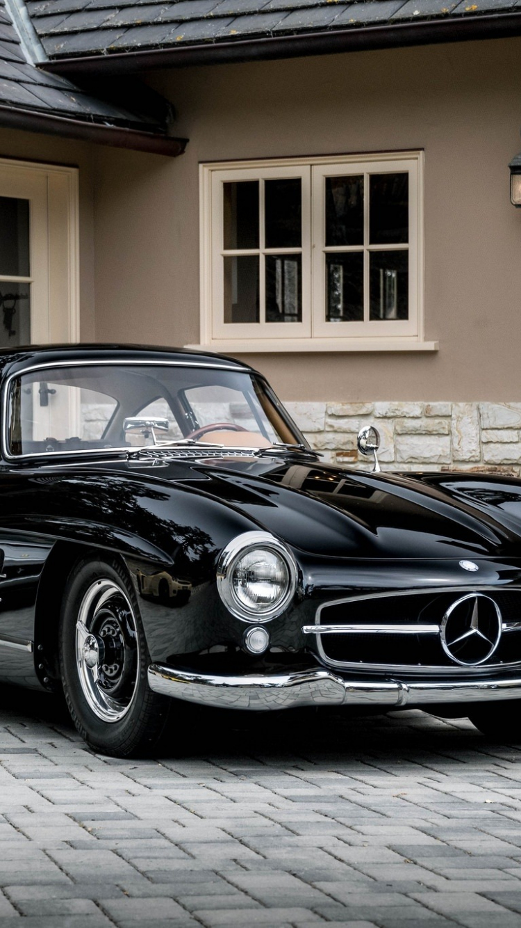 Black Classic Mercedes Benz Sl Wallpaper