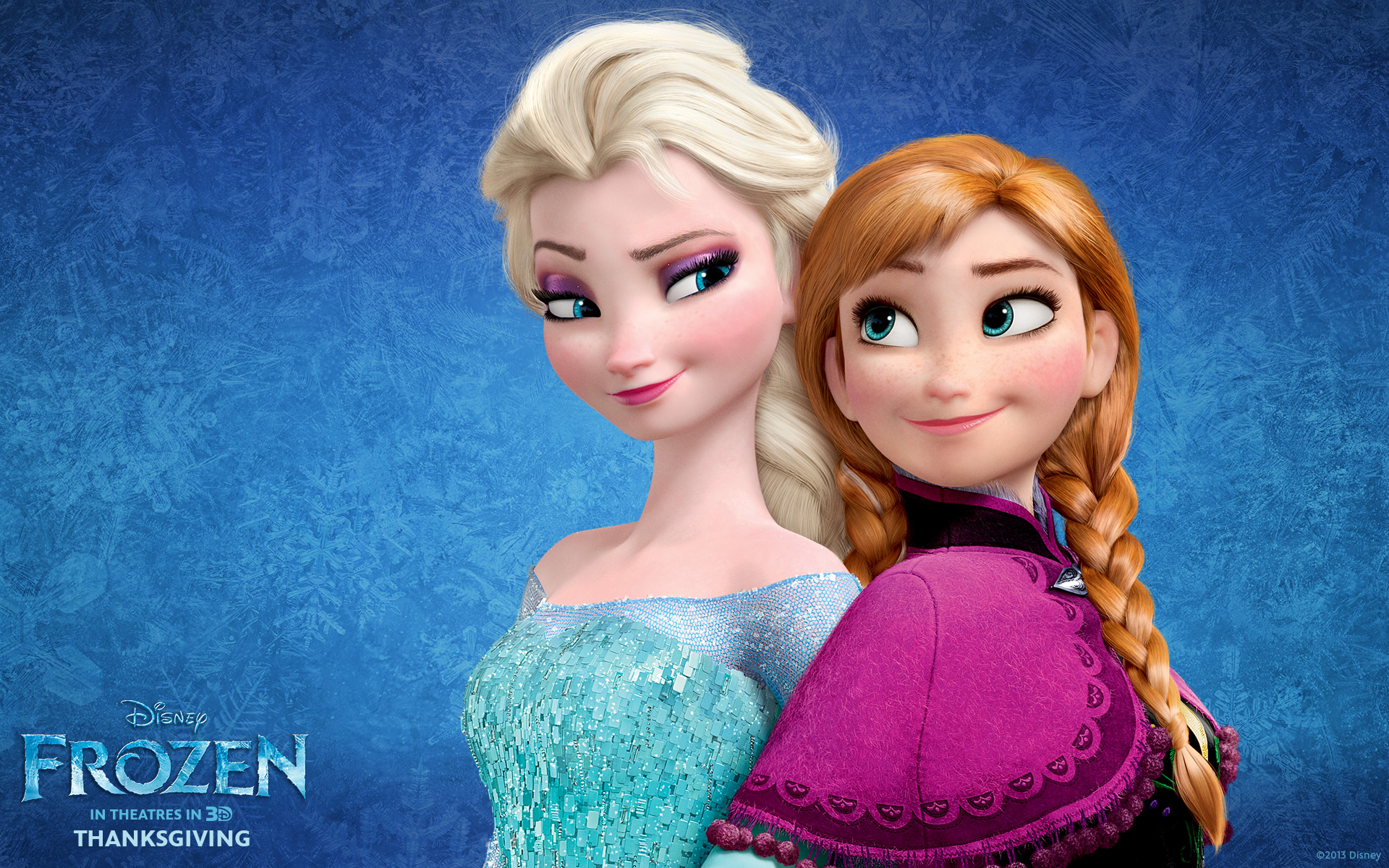 Anna And Elsa From Disney S Frozen Desktop Wallpaper