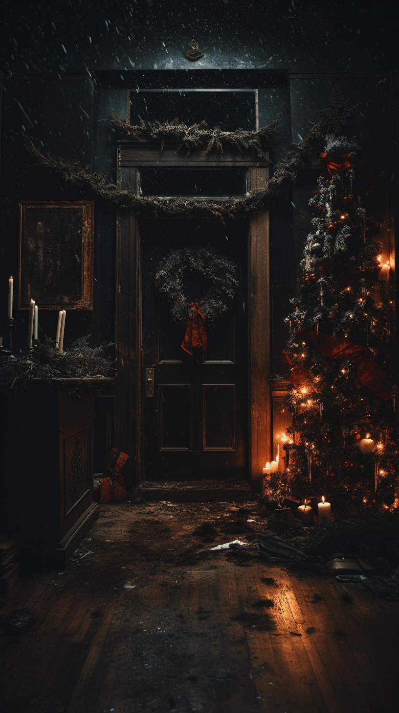 Black Christmas Aesthetic Wallpaper