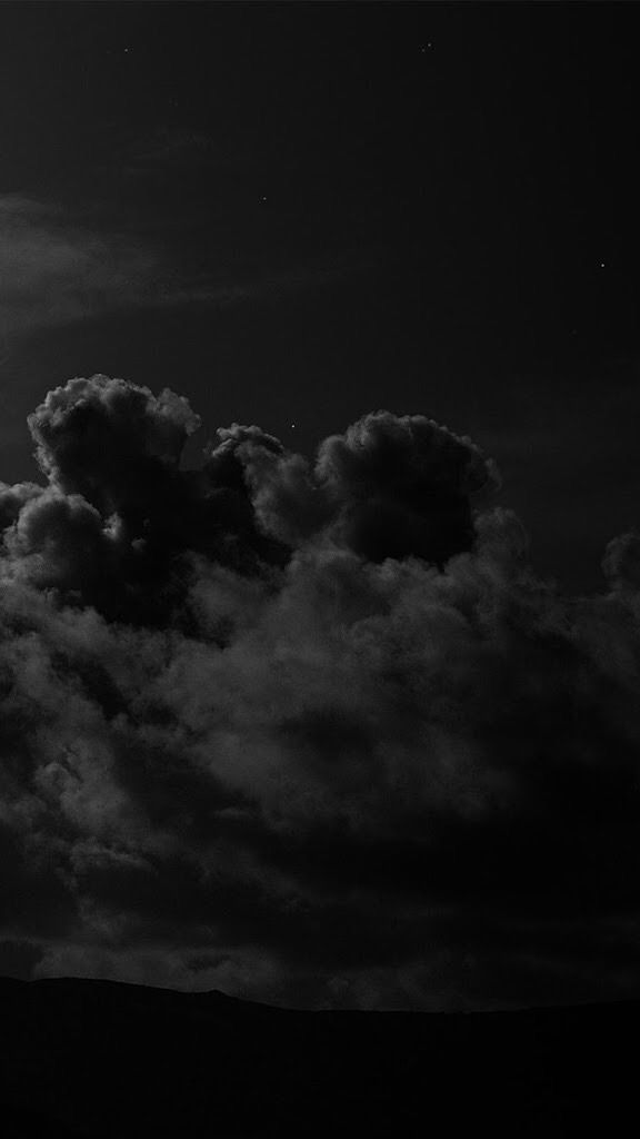 iPhone Dark Sky Clouds Night Mysterious Creepy Black
