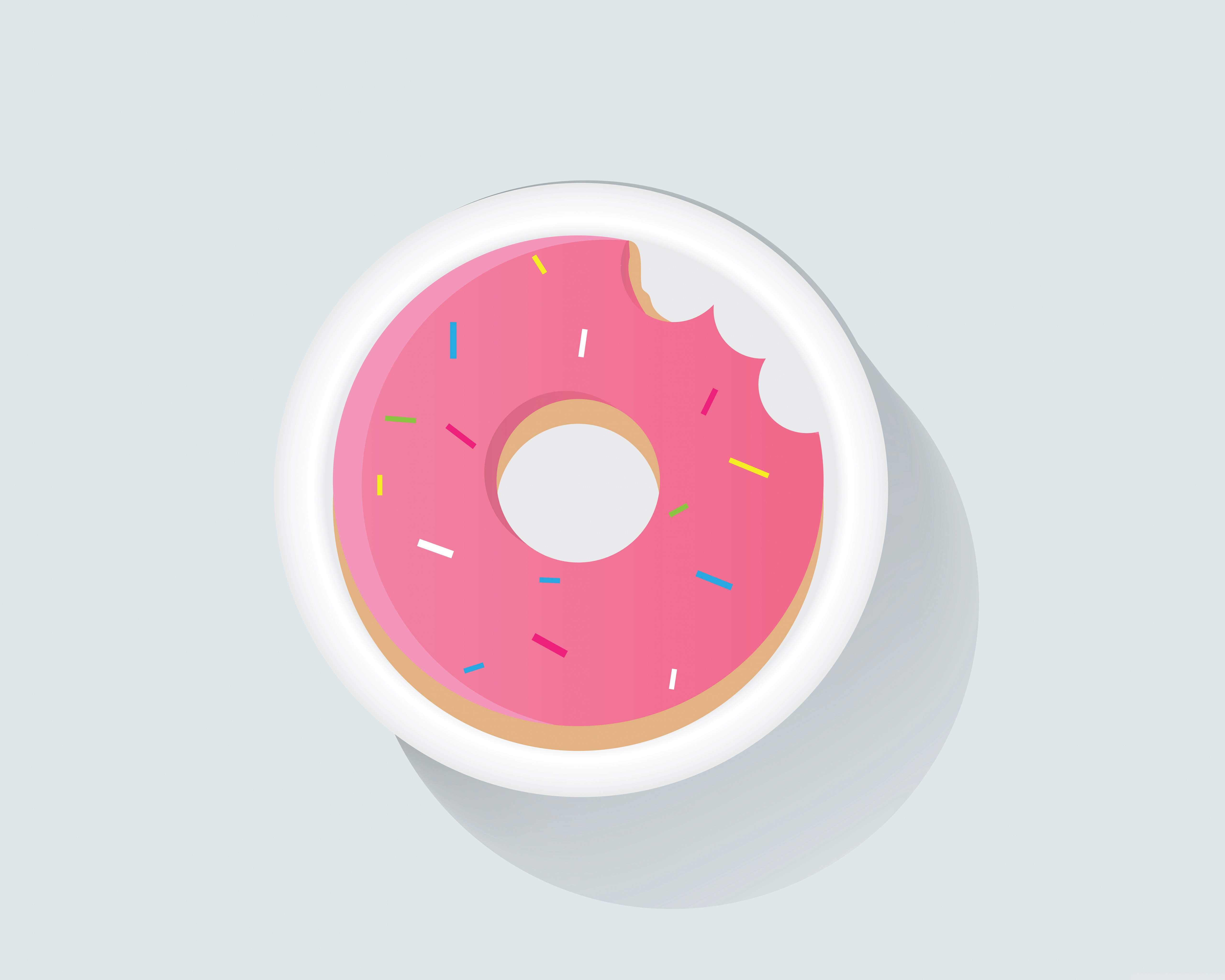Bitten Pink Doughnut 4k HD Desktop Wallpaper For Ultra Tv