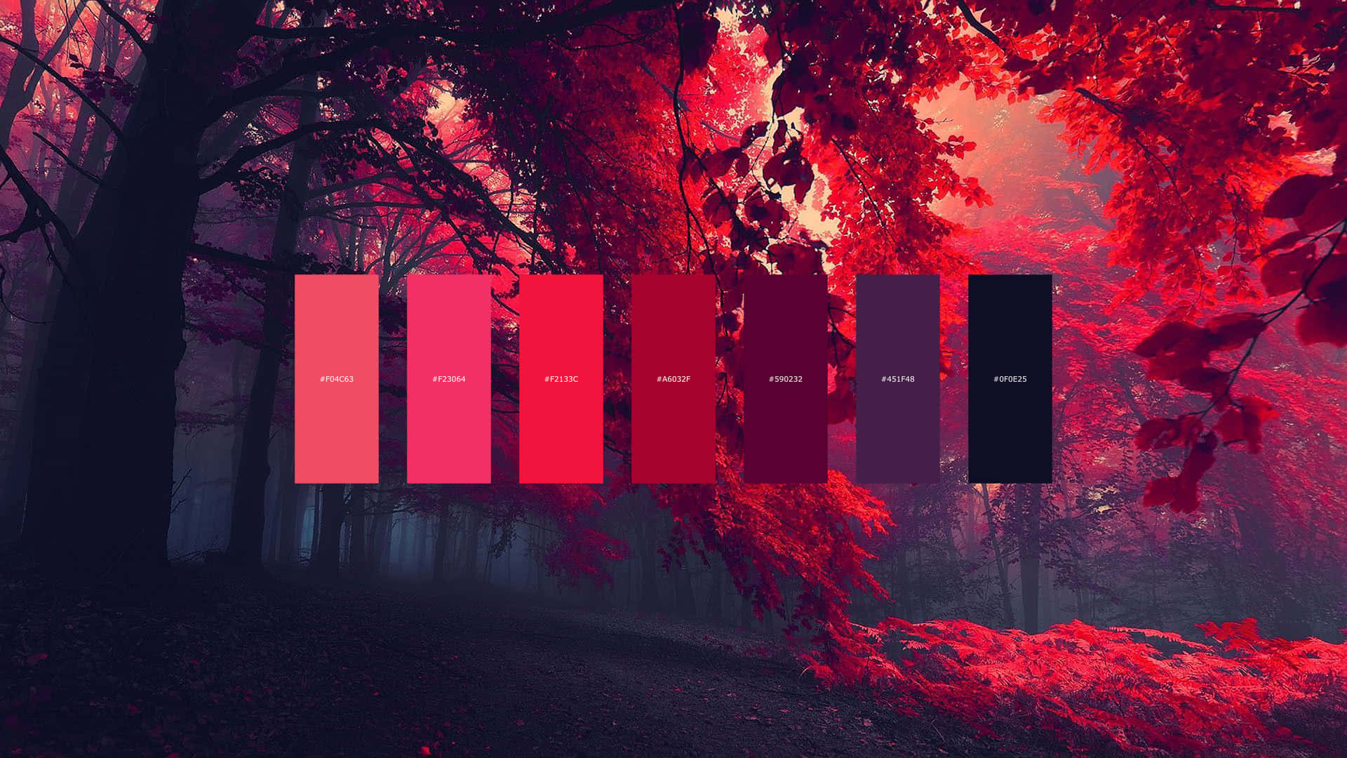 Red Forest Wallpaper