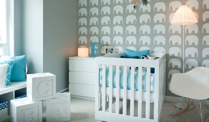 Elephant Wallpaper Nursery Interior Designs For Your Home