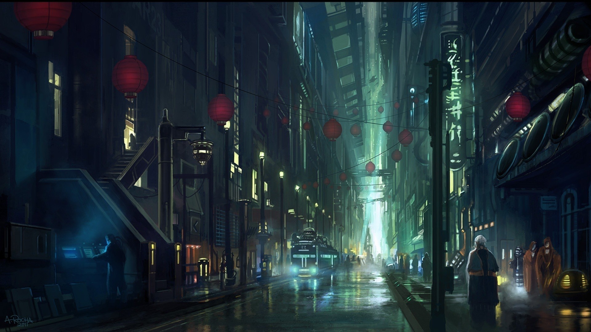 City Anime Landscape Wallpaper 4k Top