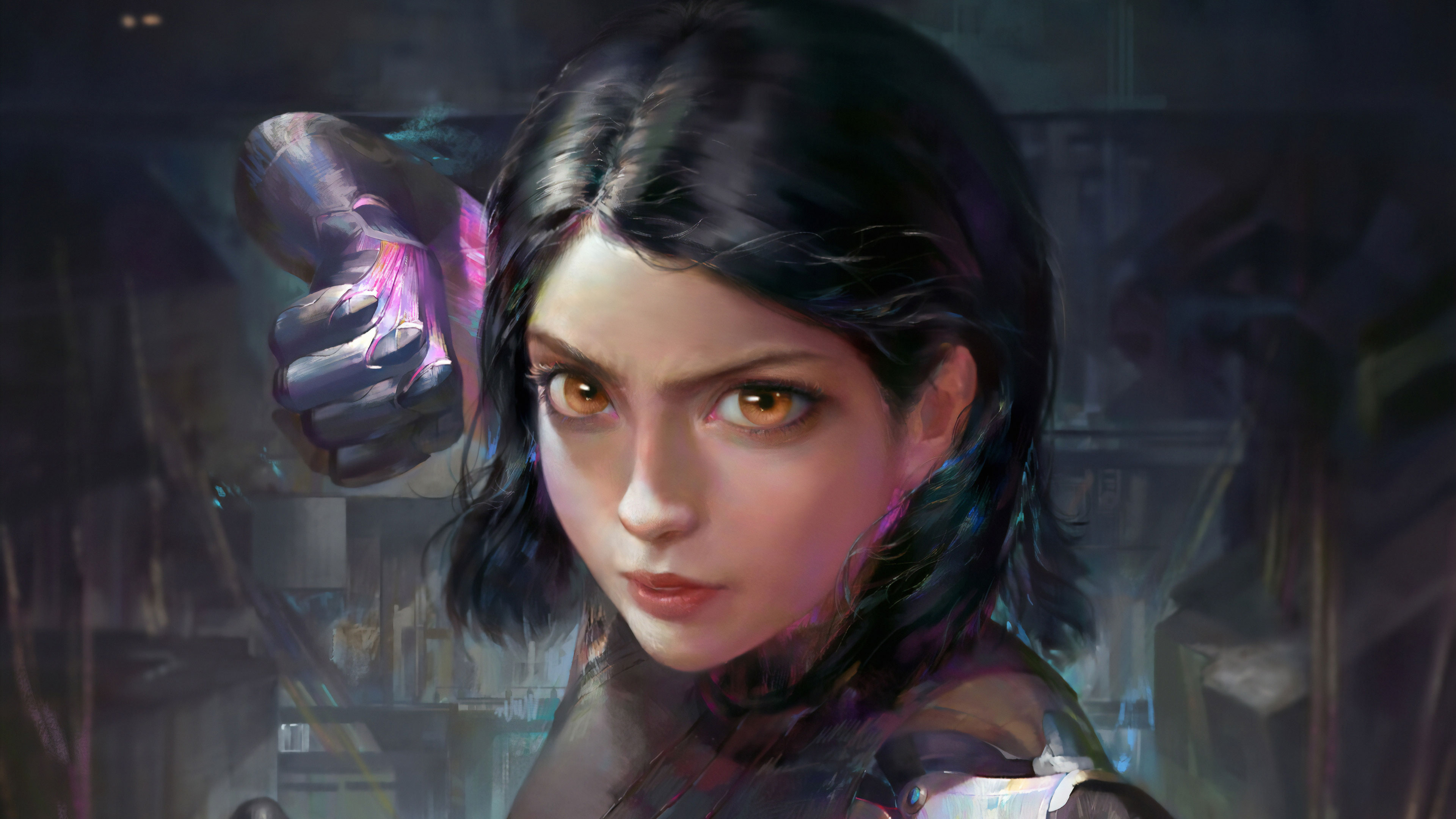 Alita Battle Angel 4k Art Wallpaper HD Movies