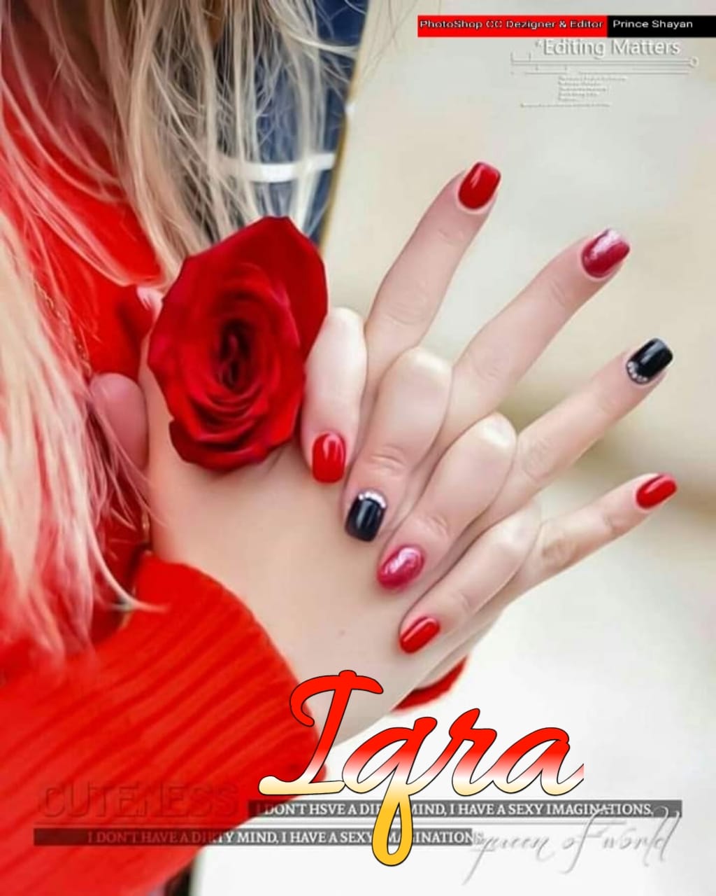 Girls Hand Dp With Your Name Iqra
