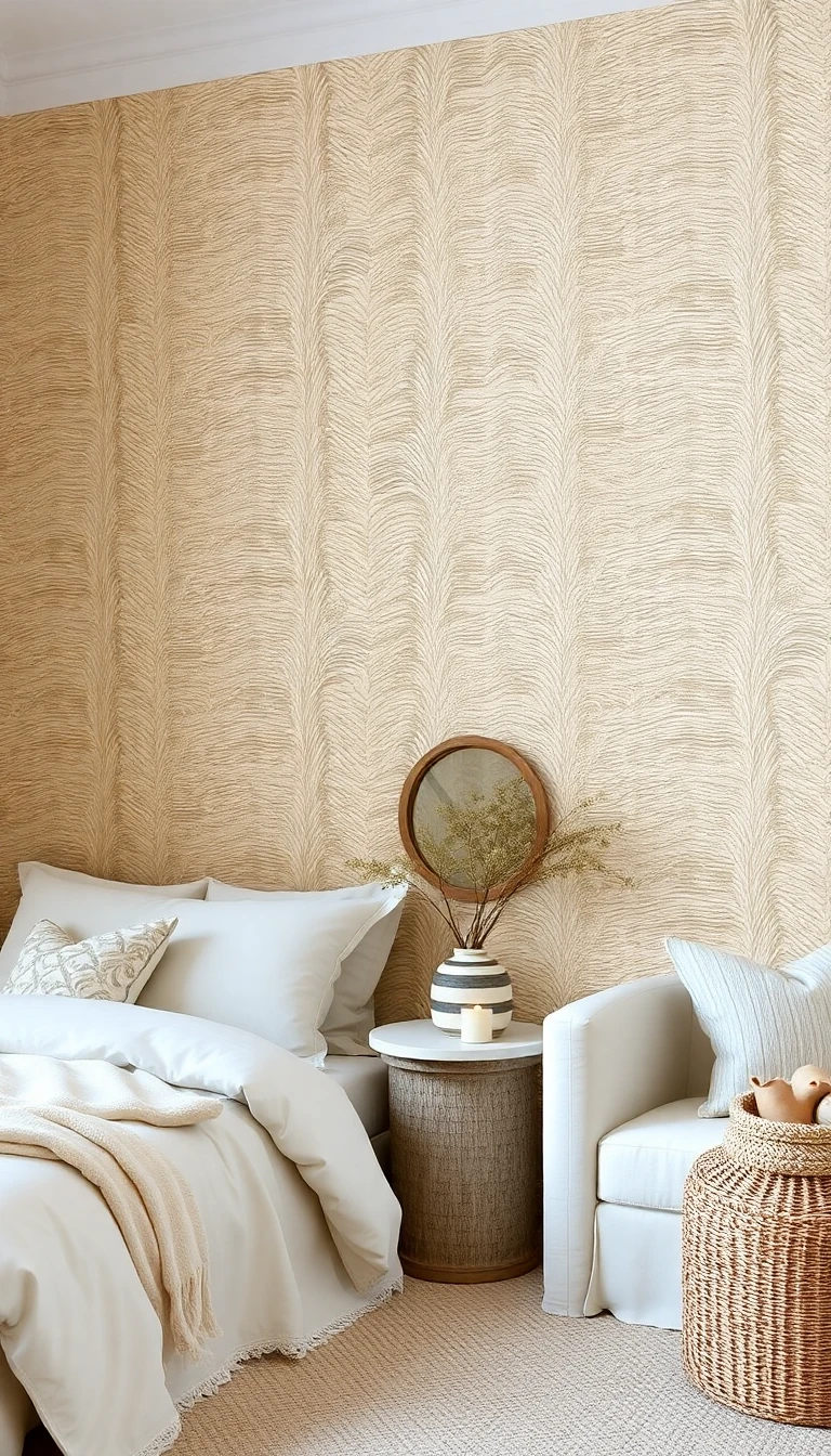 Faux Seagrass Wallpaper
