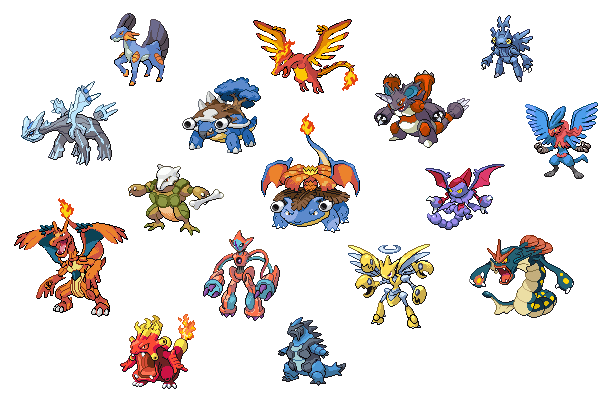 Pokemon Fusion Sprites By Pokesketcherandy