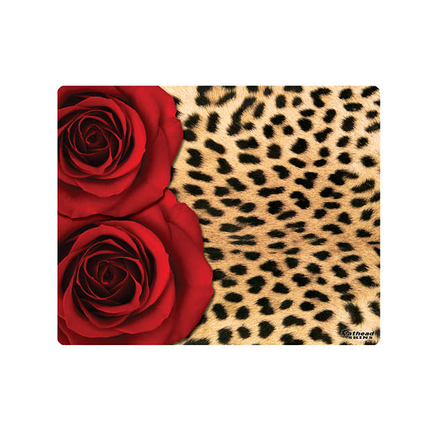 Laptop Skin Leopard Print W Roses Shop Fathead For