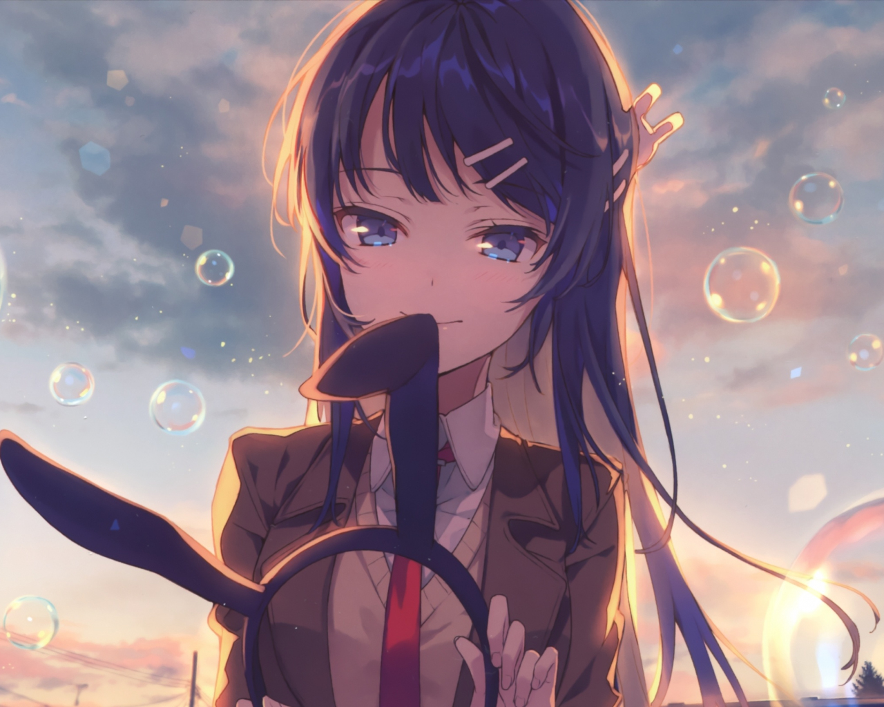 Wallpaper Beautiful Anime Girl Mai Sakurajima