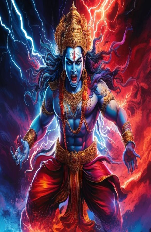 Angry Vishnu Wallpaper