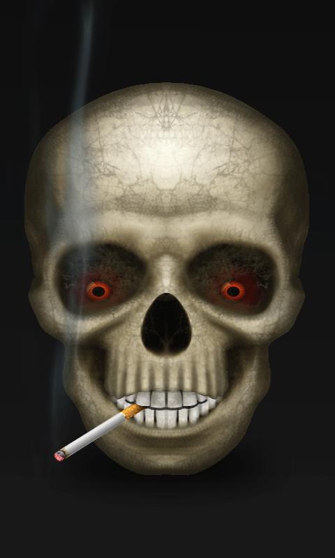 Smoking Skull Live Wallpaper Has A Scary Cigarette With