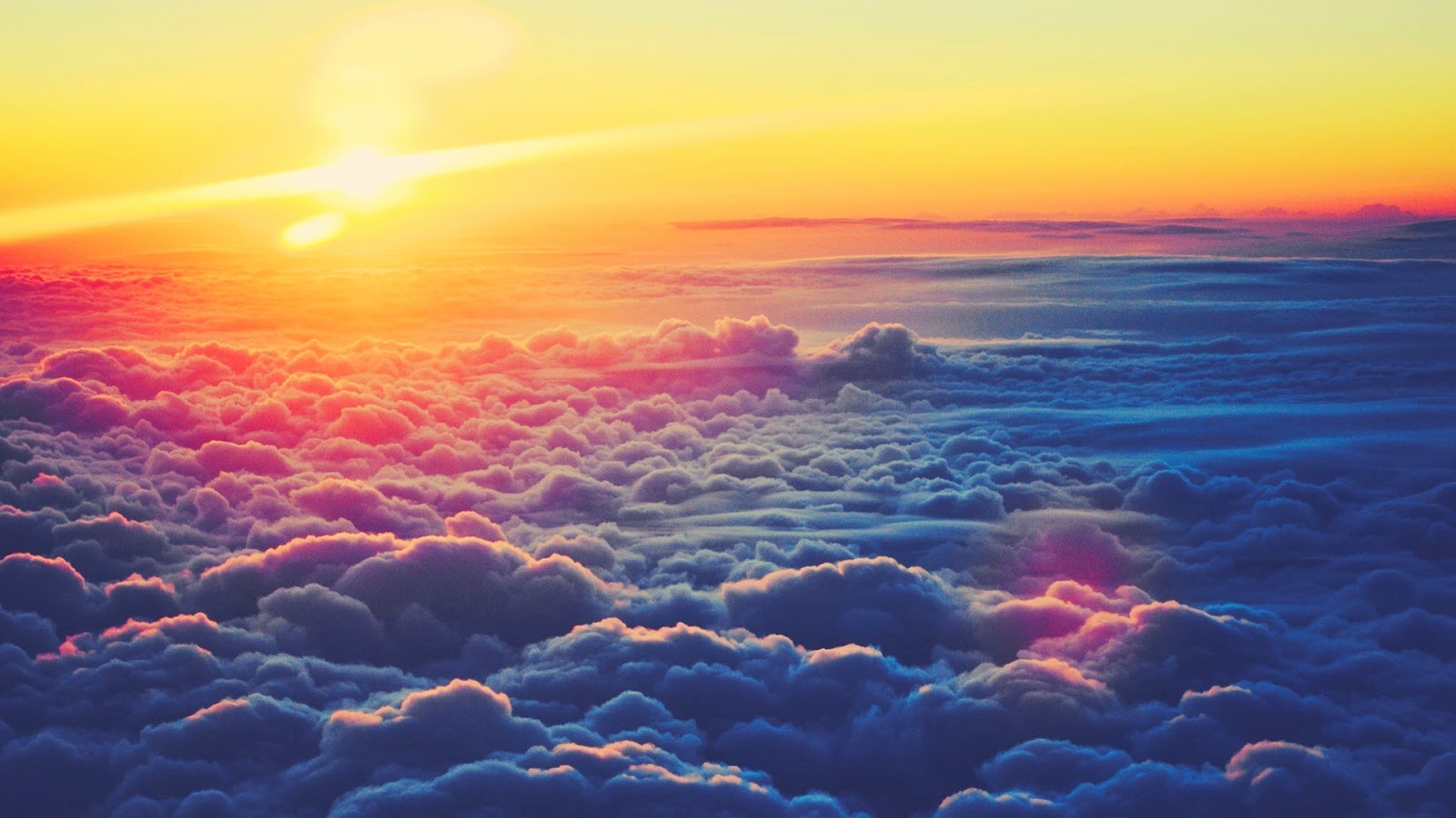 Sunrise Above The Clouds Wallpaper