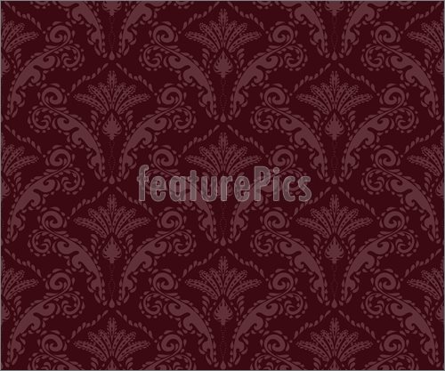 Burgundy Seamless Floral Ornament Illustration High Resolution