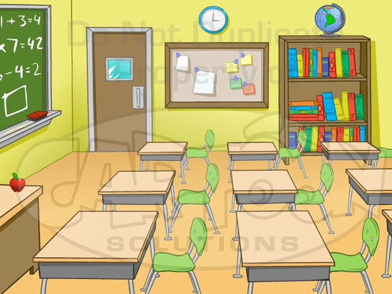  Solutions PowerPoint Backgrounds School Classroom 1 [PowerPoint