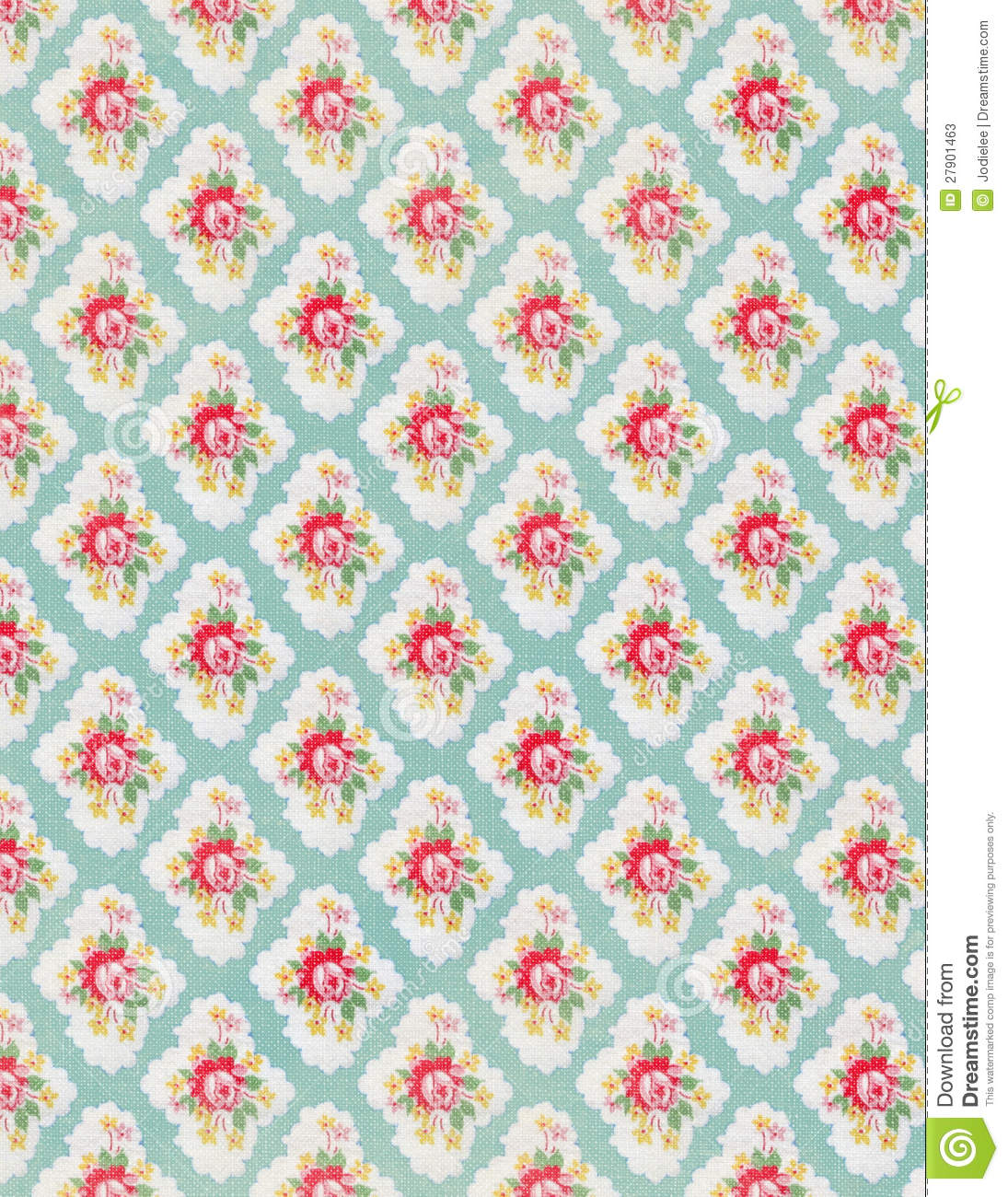 Vintage floral wallpaper rose repeat pattern by dreamstimecom