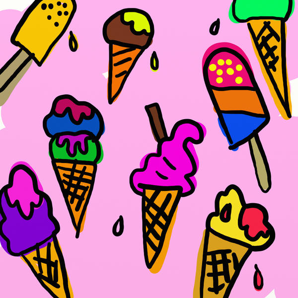 Ice Cream Wallpaper Whimsical cartoon ice cream wallpaper design